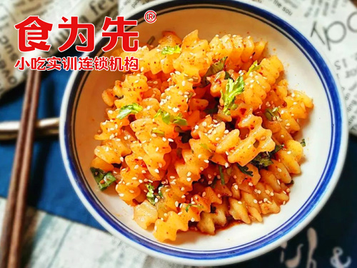 上海食为先小吃餐饮培训学校上海铁板土豆/豆腐培训图片
