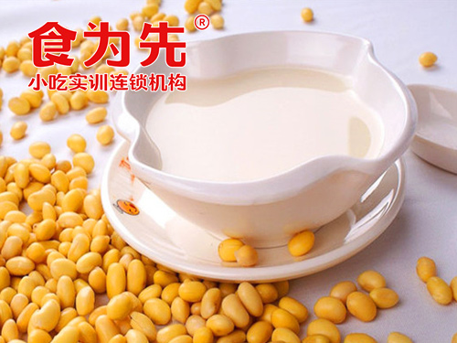 广州食为先小吃培训广州五谷现磨豆浆培训图片