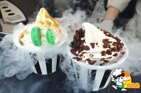 广州食为先小吃餐饮培训学校冒烟冰淇淋培训图片