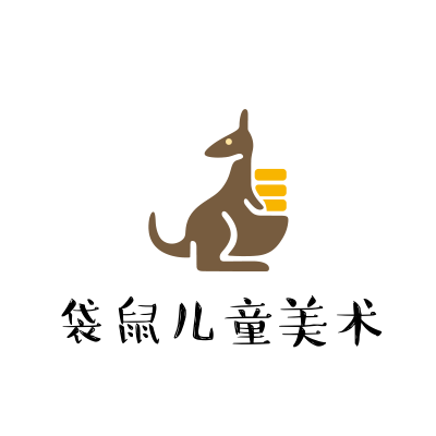袋鼠儿童美术Logo