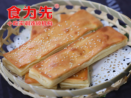 温州食为先小吃培训温州香酥千层饼培训图片