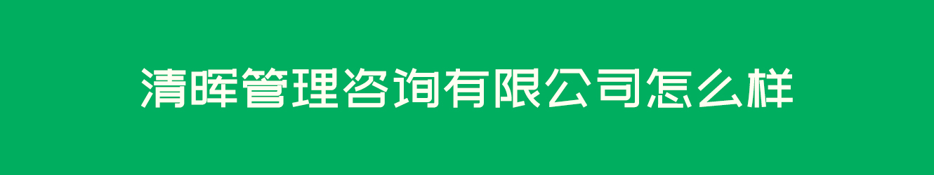 清晖管理咨询有限公司怎么样