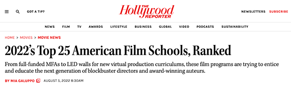 2022美国电影专业大学排名