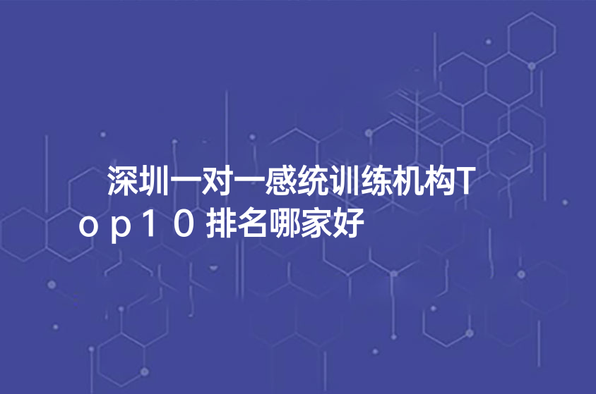 深圳一對一感統(tǒng)訓練機構Top10排名哪家好