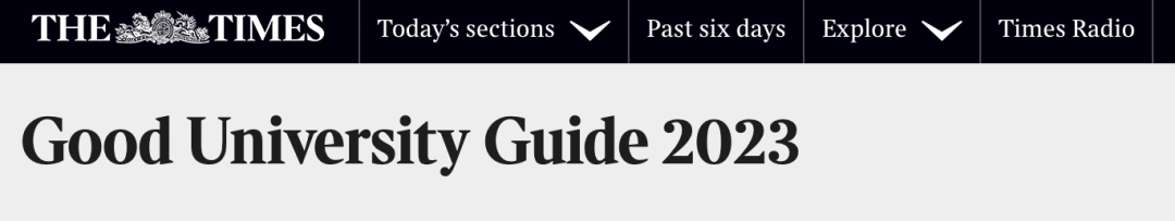 2023年TIMES排名一览