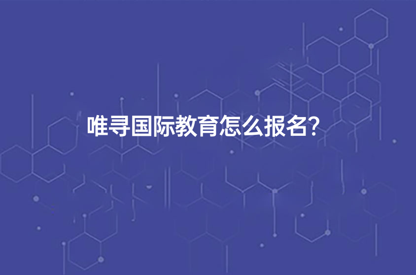唯寻国际教育怎么报名？