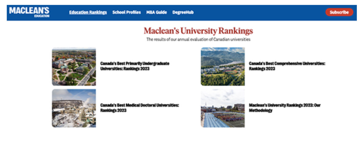 麦考林杂志2023年加拿大大学排名出炉！