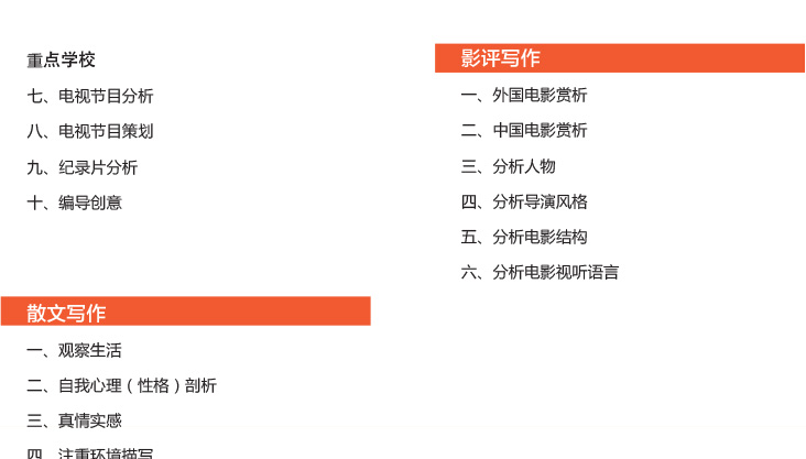 电视编导培训课程