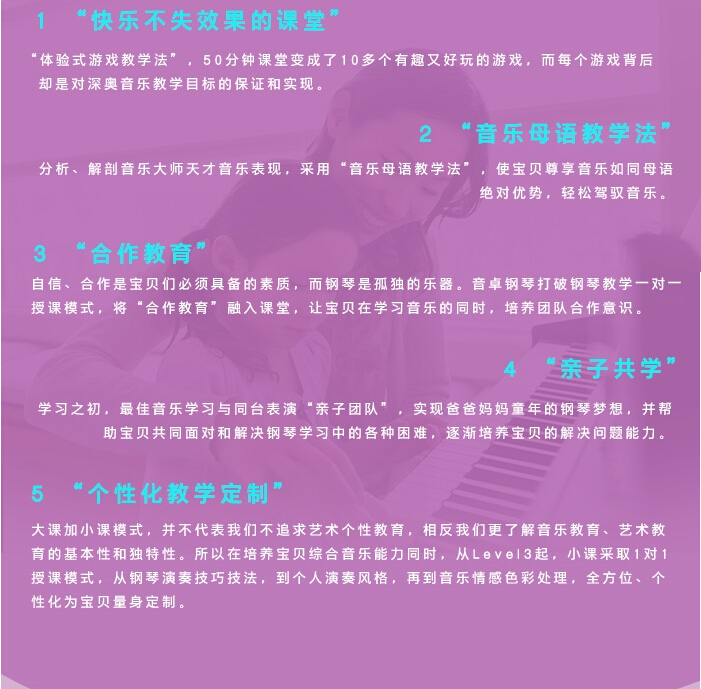 上海音卓教育钢琴启蒙培训课程安排