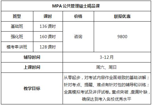 武汉MPA公共管理硕士精品课程