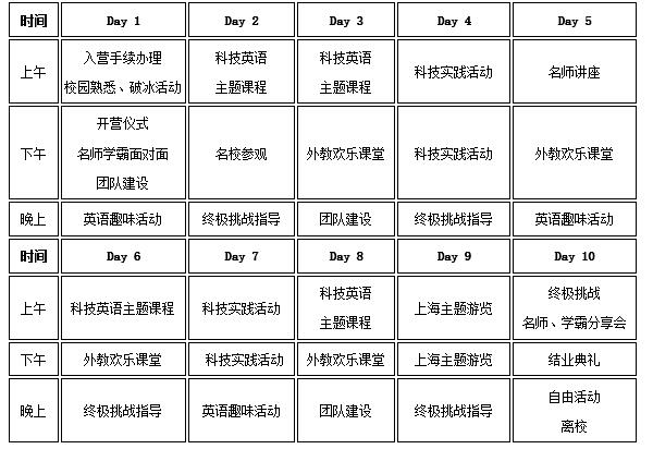 双语科技特训夏令营