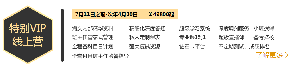 海文2019考研 VIP辅导特训班