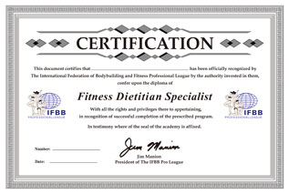 IFBB职业运动营养师认证课程